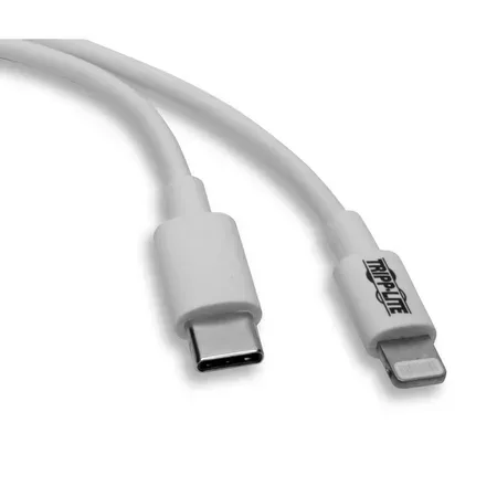 Eaton Tripp Lite Series USB-C till Lightning-kabel för synk och laddning, vit, 0,9 m