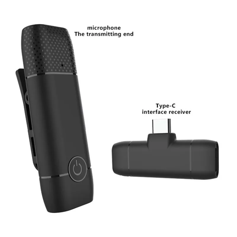 Trådlös Mikrofon Lavalier för streaming av vloggning livesändning