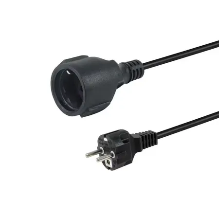 Equip strömkabel Schuko till CEE 7/3, 5 m, svart