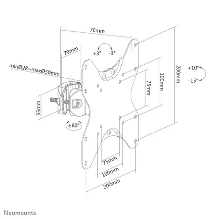 Neomounts FL40-430BL12 monteringssats