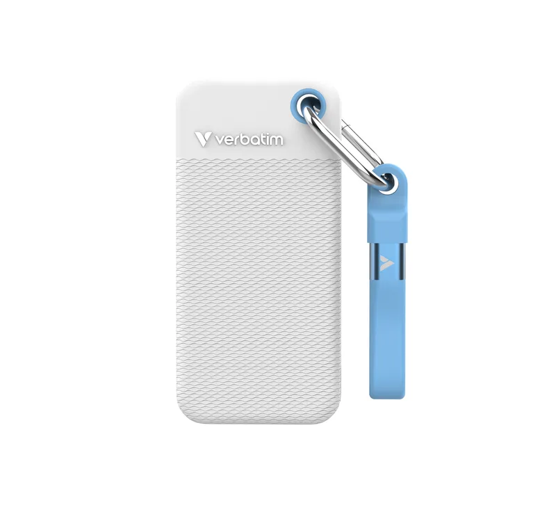 1 TB Verbatim Pocket SSD, USB 3.2 Gen2, med 2 st gummiskal