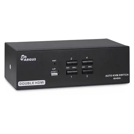 Argus KVM AS-42HA omkopplare, 4 datorer, HDMI