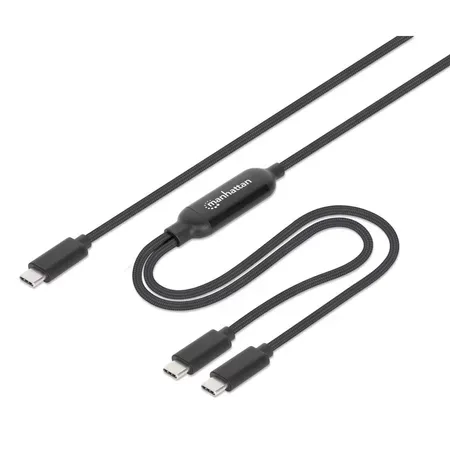 Manhattan 355810 USB-kabel 2 m USB C 2 x USB C Sort