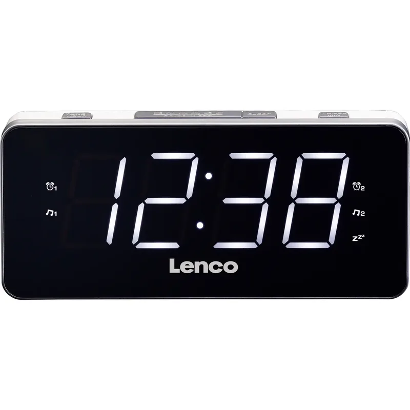 Klockradio Lenco CR-18 FM Väckningsfunktion Vit