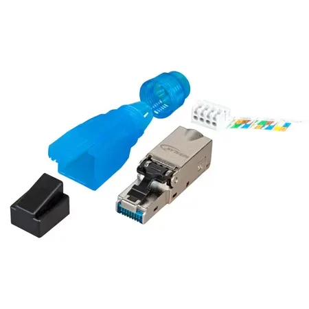 EFB Elektronik 88035AV.1 RJ45-kabelsamlare, Cat6a, turkos