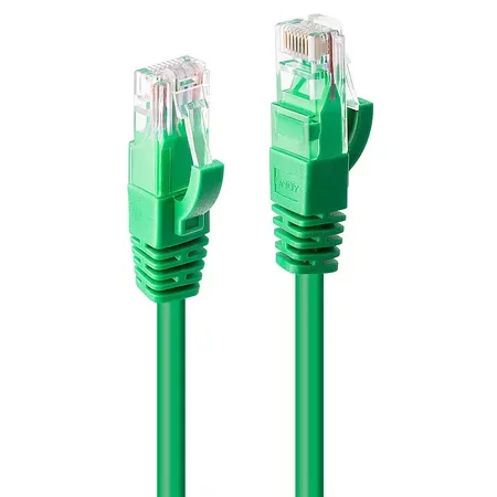LINDY 48046 RJ45 Nätverkkabel, Patchkabel CAT 6 U/UTP 0.50 m Grön 1 st
