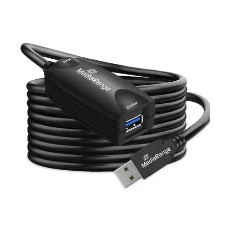 MediaRange MRCS242 USB-kabel, USB-A till USB-A, 5 m, svart