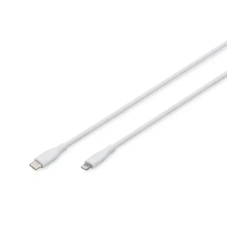 Digitus AK-600110-010-W USB-C till Lightning-kabel, silikon, 1 m, vit