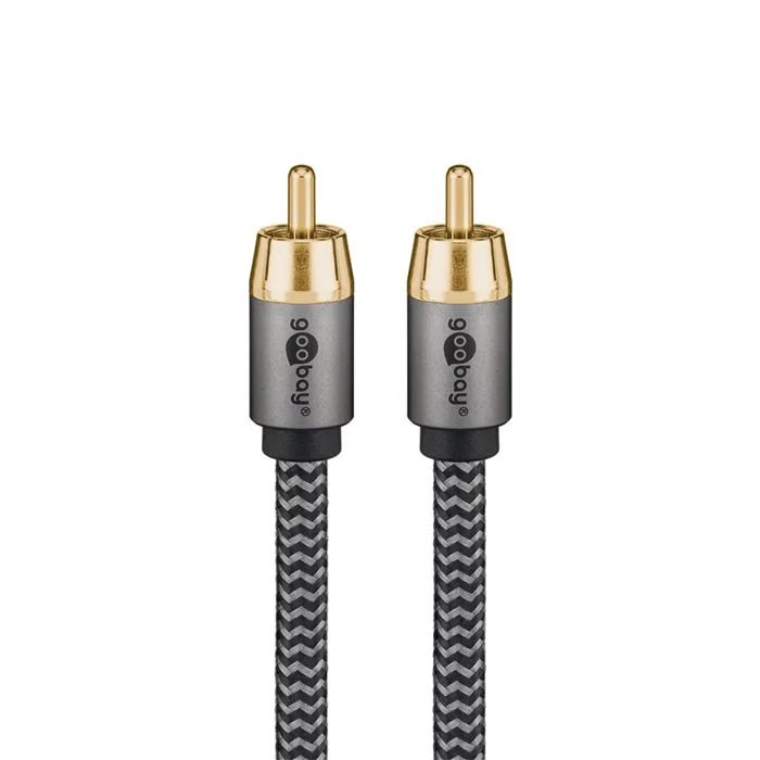 GOOBAY Digital ljudkabel RCA koaxial subwoofer nylon flätad 5m