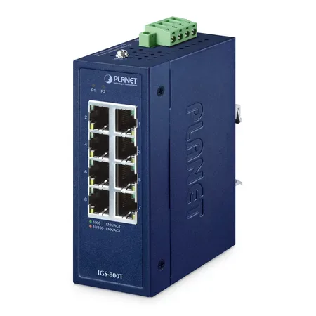 PLANET Industrial 8-portars 10/100/1000T switch IGS-800T