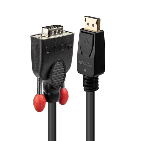 Lindy 41940 videokabel adapter 0,5 m VGA (D-Sub) DisplayPort Sort