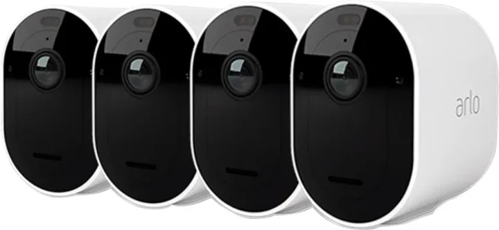 Arlo Pro 5 Spotlight övervakningskamera, kit med 4 kameror, vit