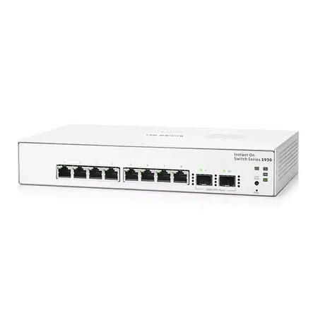 HPE Aruba Networking Instant On 1930 switch, 8 x Gigabit, 2 x SFP, hanterad