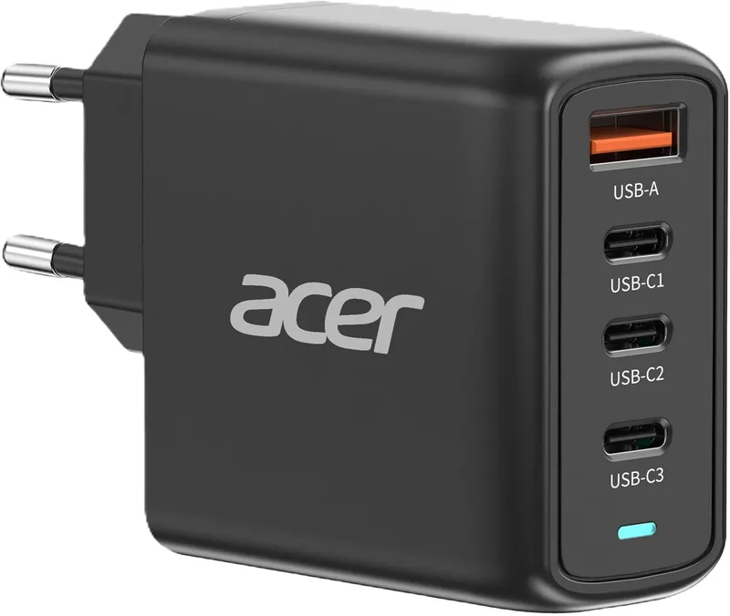 Acer GaN-laddare 100 W med 2 m USB-C-kabel, svart