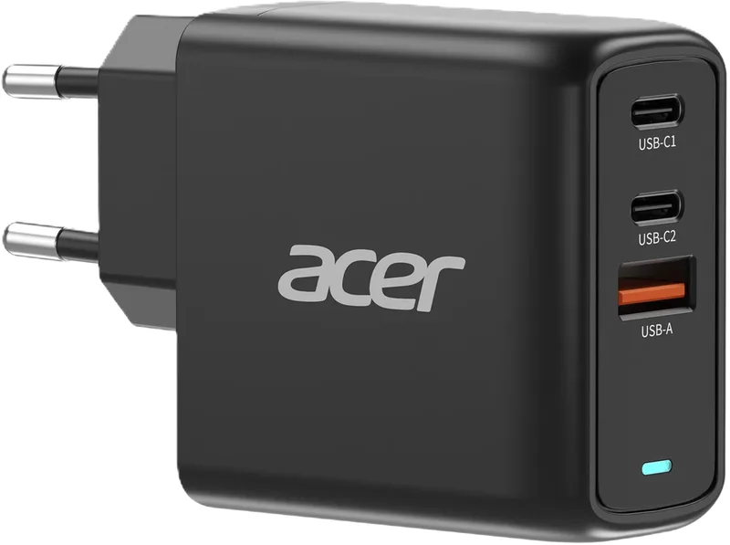 Acer GaN-laddare 67 W med 2 m USB-C-kabel, svart