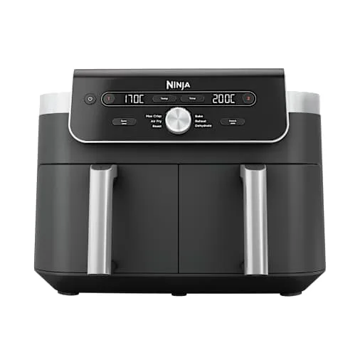 Ninja DualZone airfryer med extra kapacitet på 9,5 liter och 2 lådor – i Grå