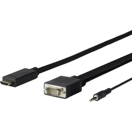 VivoLink Pro HDMI-kabel med VGA och ljud, 5 m, guldpläterad