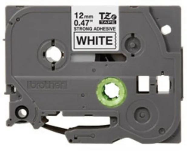 Cruxer 12 mm 8 m Aze etikett-tejp kompatibel med Brother PT Tze-S231