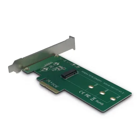 Inter-Tech KT016 PCIe-till-M.2-adapter, grön och silver