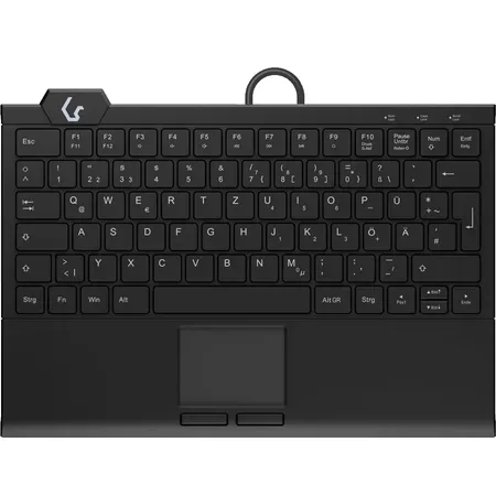 KeySonic TAS KSK-5210ELU (DE) tastatur, Mini Touchpad, svart
