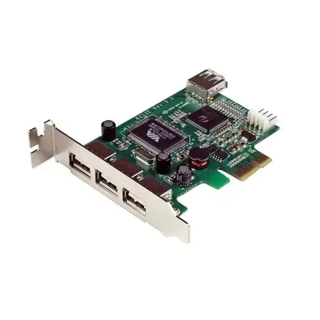 StarTech.com PEXUSB4DP PCI Express-kort med 4 USB 2.0-portar, låg profil