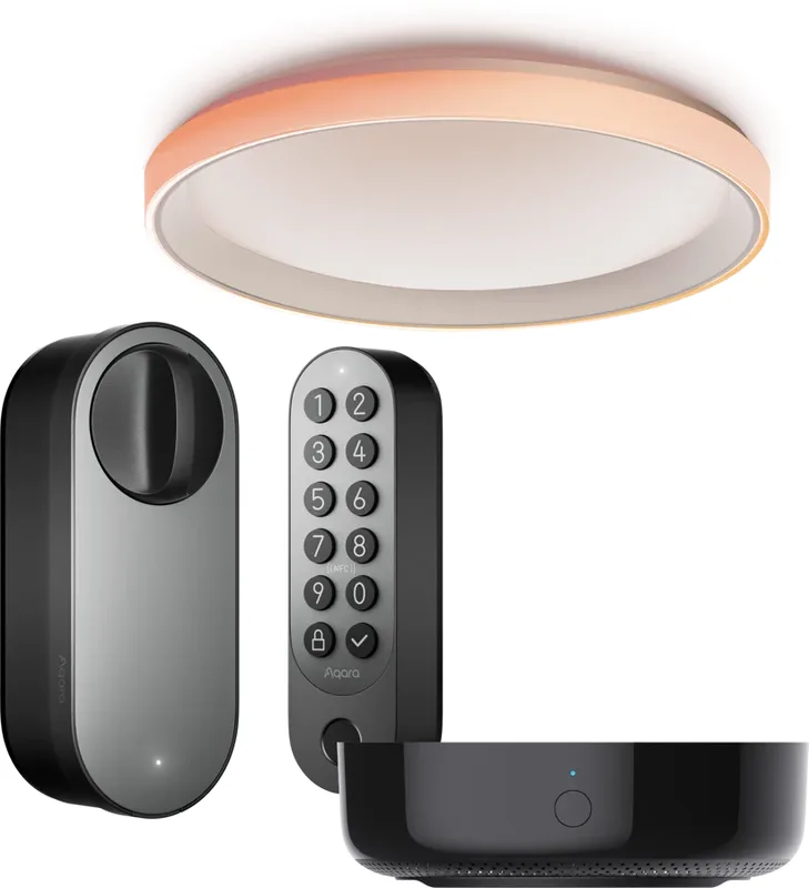 Aqara Smart Lock U200 Svart + T1M Taklampa + Hub M200