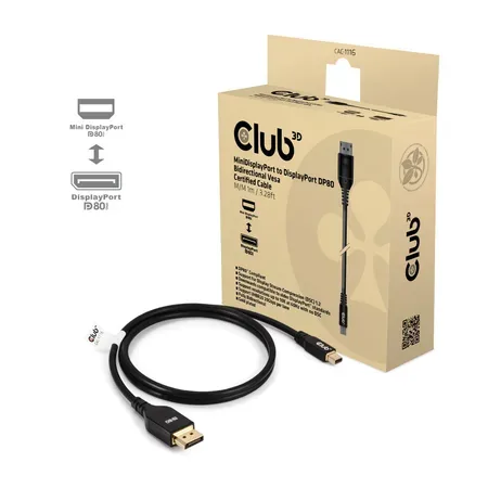 Club 3D CAC-1116 DisplayPort-kabel Mini DisplayPort till DisplayPort