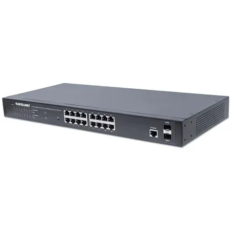 Intellinet 561198 hanterad nätverksswitch L2+ Gigabit Ethernet 16 portar PoE