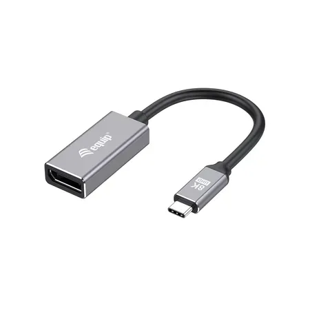 Equip 133493 videokabel adapter 0,15 m USB Type-C DisplayPort Sort, Grå