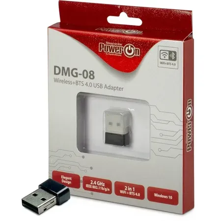 Inter-Tech DMG-08 USB-nätverksadapter, Wi-Fi och Bluetooth
