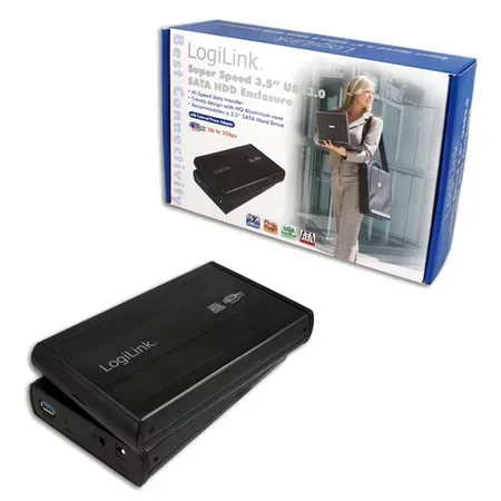 LogiLink hårddiskhölje 3,5 tum SATA, USB 3.0, aluminium