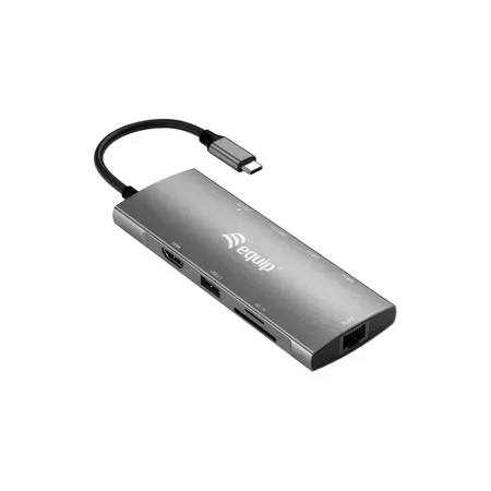Equip Dock USB-C->HDMI,Gigabit LAN,USB3.0,100WPD,SD/TF 0,25m