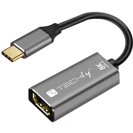 Techly USB-C till HDMI-adapter 2.1, 0,15 m