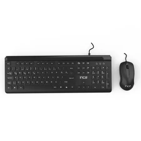 Inca IMK-377 tangentbord och mus, USB, turkisk layout, svart