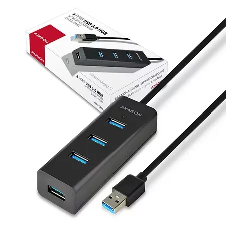 AXAGON HUE-S2BL USB-hubb, 4 portar