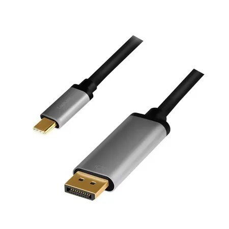 LogiLink CUA0100 adapter DisplayPort till USB 3.2 Gen1 Type-C, svart/grå