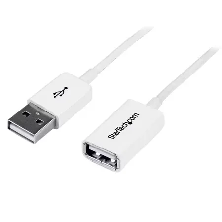 StarTech.com USBEXTPAA1MW USB 2.0-förlängningskabel, 1 m, vit