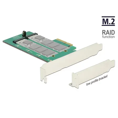 Delock PCI Express Card > 2 x internal M.2 Key B with RAID