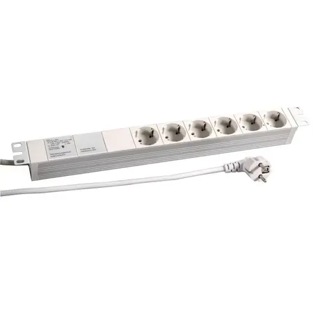 EFB Elektronik 691689K grenuttag, 6 uttag, 2 m, inomhus, grå