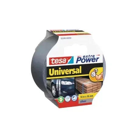 tesa extra Power Universal textiltejp, 50 m x 50 mm, silver