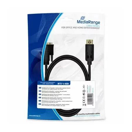 MediaRange DisplayPort till DVI-D-kabel, 2 m, svart