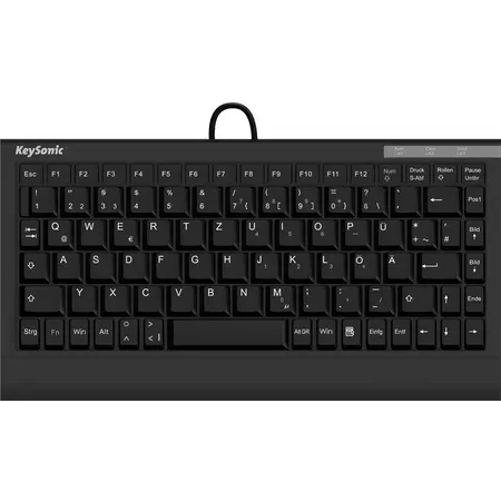 KeySonic ACK-595C+ (DE) tastatur Kontor USB QWERTZ Tysk Sort