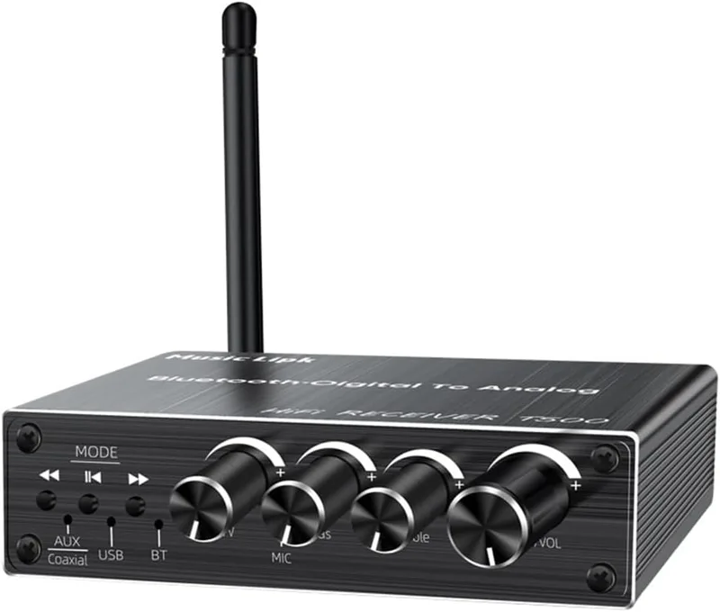 NÖRDIC Bluetooth 5.3 Audio Mottagare DAC Konverterare USB Minne 3.5MM AUX RCA Coaxial