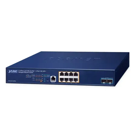 Planet Layer 3-switch, 8 portar 2,5GBASE-T, hanterad
