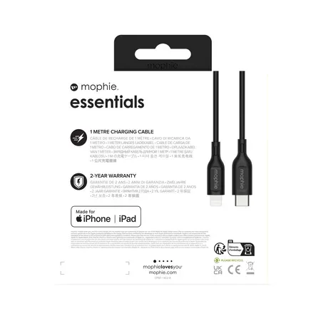 mophie USB-C till Lightning-kabel, 1 m