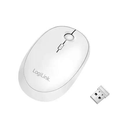 LogiLink ID0205 trådlös mus för kontor, för båda händer, RF + Bluetooth, 1600 dpi