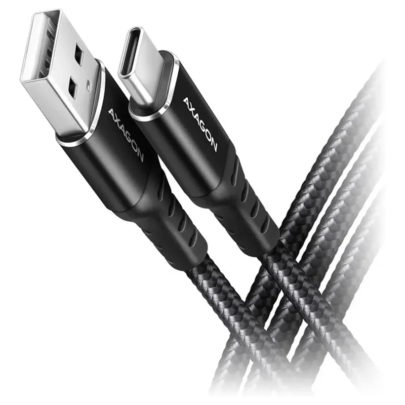 Axagon BUCM-AM20AB USB-kabel USB 2.0, 2 m, USB-A till USB-C, svart