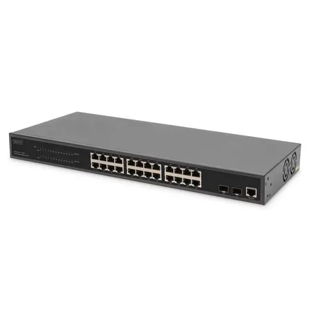 Digitus DN-95359 PoE-switch 24 portar Gigabit, hanterad L2, 2 x SFP