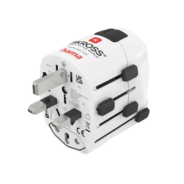 Hama Reseadapter Världen Pro EU-WORLD 3-stift