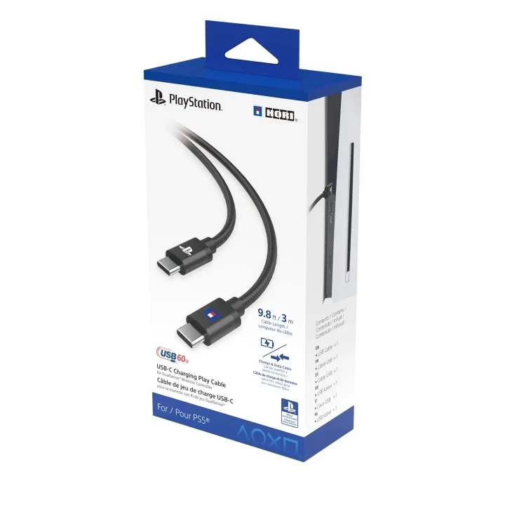 Hori USB-C-laddningsspelkabel för DualSense Wireless Controller 3m